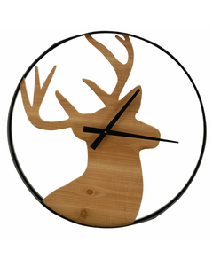 Horloge tête de cerf Ø60 cm