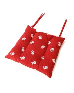 Galette de chaise style montagne Edelweiss rouge Aspin