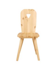 Chaise en bois savoyarde en pin avec découpe - Avoriaz