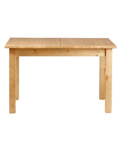 Table de ferme rectangulaire en pin 120 x 80 cm + allonge intégrée Avoriaz