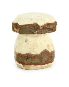 Tabouret champignon rustique en bois Ø 35 cm