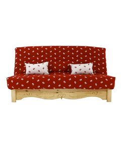 Housse de canapé convertible Clic clac 130 x 190 cm Edelweiss rouge Aspin