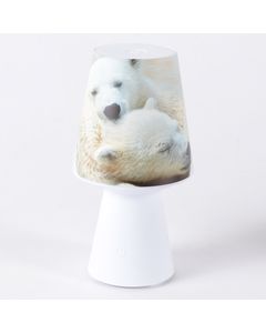Lampe nomade imprimé ours 12 x 22 cm