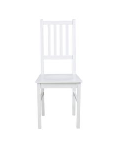 Chaise en bois hêtre massif blanc - FLAINE