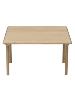 Table basse carrée plaqué chêne vintage