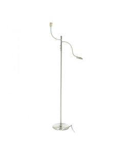 Lampadaire led liseuse métal satiné