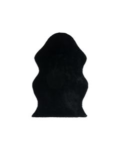 Peau 60 x 90 cm imitation Lapin noir