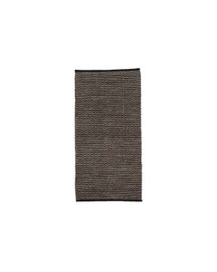 Tapis laine et coton 70 x 140 cm noir/beige