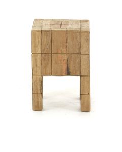 Tabouret en bois carré bois recyclé - Noldor