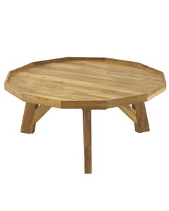 Table basse ronde en bois 90 cm Noldor