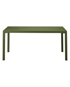 Table repas outdoor 160cm métal vert foncé QUATRIS