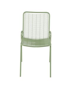 Chaise repas outdoor métal vert amande ROMA