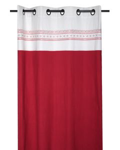 Rideau Maurienne 140 x 260 cm rouge et blanc