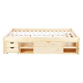 Lit 160 x 200 cm pin massif naturel FLAINE